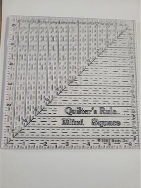 Quilter's Rule Mini Square Acrylic Ruler 1987